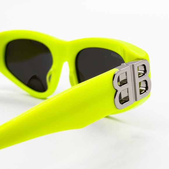 NEW BALENCIAGA BB0095S 007 GEOMETRIC YELLOW GREY WOMEN SUNGLASSES BALENCIAGA - Picture 10 of 13